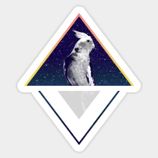 Modern Design Space Cockatiel Sticker